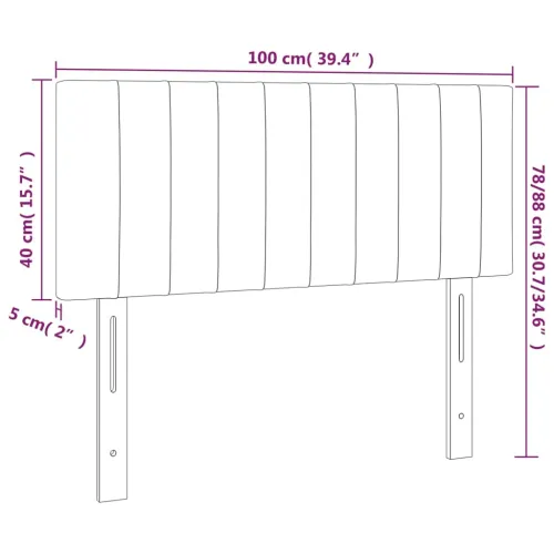 LED uzglavlje krem 100x5x78/88 cm od tkanine - Krema 100 x 5 x 78/88 cm Cijena