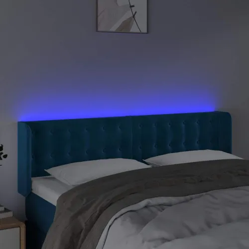 LED uzglavlje tamnoplavo 147x16x78/88 cm baršunasto - Tamno plava 147 x 16 x 78/88 cm Cijena