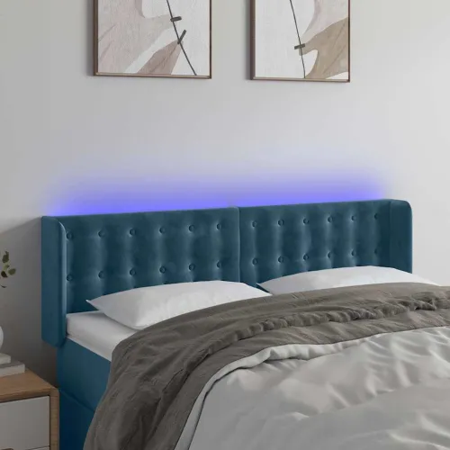 LED uzglavlje tamnoplavo 147x16x78/88 cm baršunasto - Tamno plava 147 x 16 x 78/88 cm Cijena