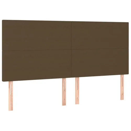LED uzglavlje tamnosmeđe 200x5x118/128 cm od tkanine - Tamno smeđa 200 x 5 x 118/128 cm Cijena