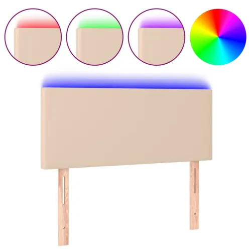 LED uzglavlje boja cappuccina 100 x 5 x 78/88cm od umjetne kože - Boja cappuccina 100 x 5 x 78/88 cm Cijena