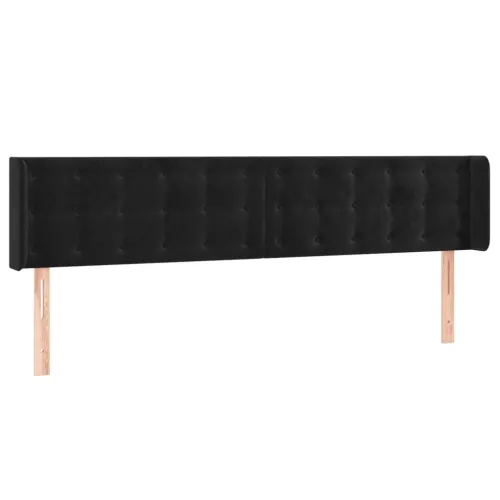 LED uzglavlje crno 203x16x78/88 cm baršunasto - Crna 203 x 16 x 78/88 cm Cijena