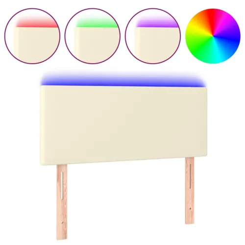 LED uzglavlje krem 80 x 5 x 78/88 cm od umjetne kože - Krema 80 x 5 x 78/88 cm Cijena