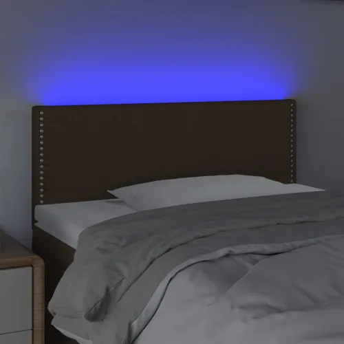 LED uzglavlje tamnosmeđe 100x5x78/88 cm od tkanine - Tamno smeđa 100 x 5 x 78/88 cm Cijena