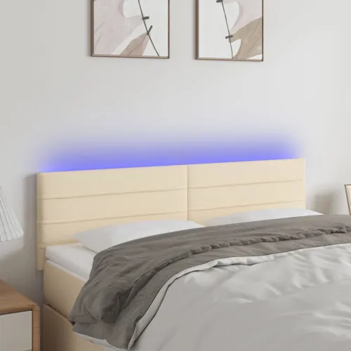 LED uzglavlje krem 144x5x78/88 cm od tkanine - Krema 144 x 5 x 78/88 cm Cijena