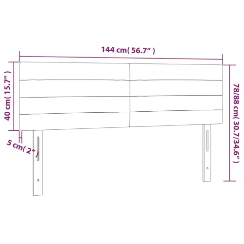 LED uzglavlje krem 144x5x78/88 cm od tkanine - Krema 144 x 5 x 78/88 cm Cijena