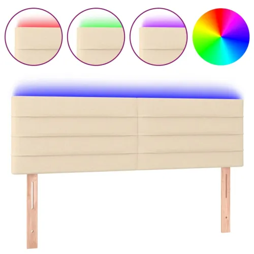 LED uzglavlje krem 144x5x78/88 cm od tkanine - Krema 144 x 5 x 78/88 cm Cijena