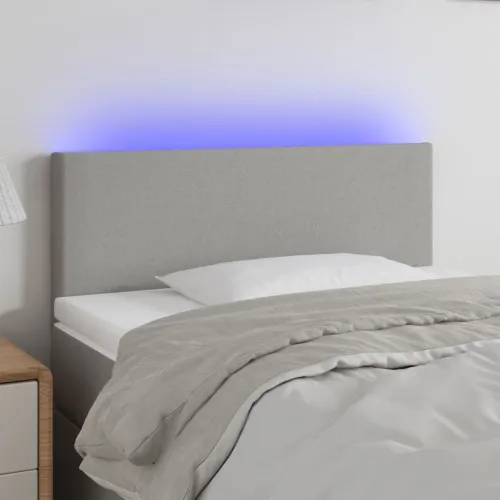 LED uzglavlje svjetlosivo 100x5x78/88 cm od tkanine - Svjetlosiva 100 x 5 x 78/88 cm Cijena
