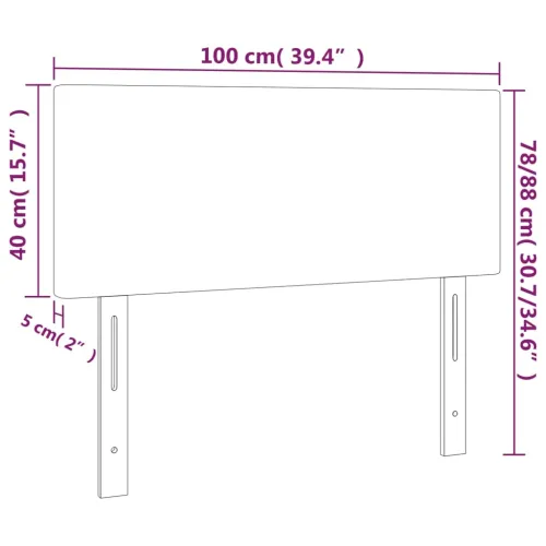 LED uzglavlje svjetlosivo 100x5x78/88 cm od tkanine - Svjetlosiva 100 x 5 x 78/88 cm Cijena