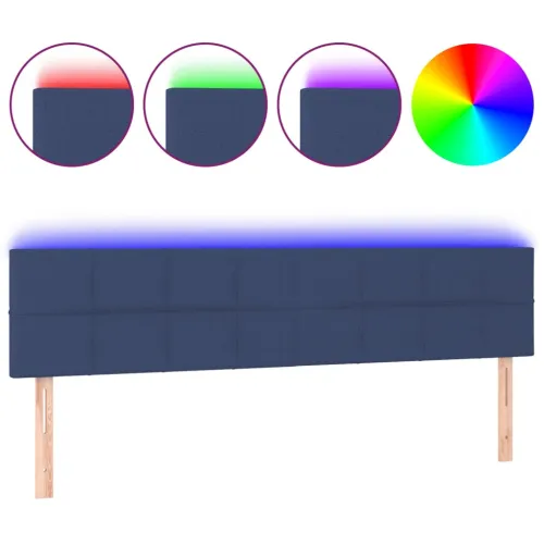 LED uzglavlje plavo 160x5x78/88 cm od tkanine - Plava 160 x 5 x 78/88 cm Cijena
