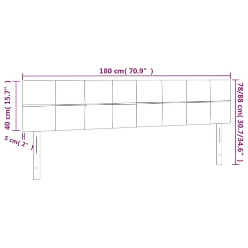 LED uzglavlje tamnosmeđe 180x5x78/88 cm od tkanine - Tamno smeđa 180 x 5 x 78/88 cm 1 Tamno smeđa Cijena