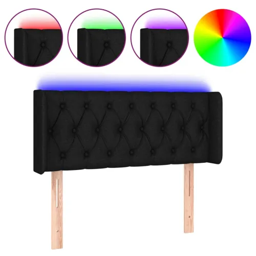 LED uzglavlje crno 93x16x78/88 cm od tkanine - Crna 93 x 16 x 78/88 cm Cijena