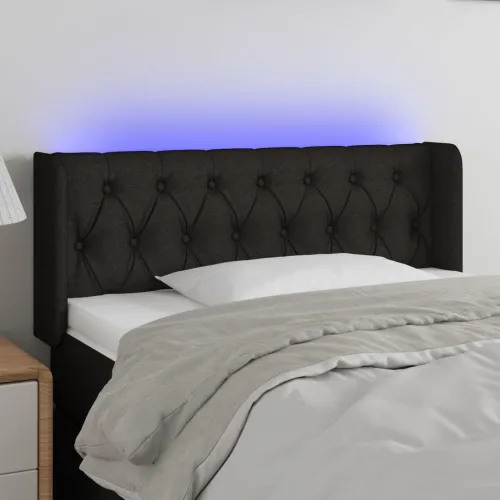 LED uzglavlje crno 93x16x78/88 cm od tkanine - Crna 93 x 16 x 78/88 cm Cijena