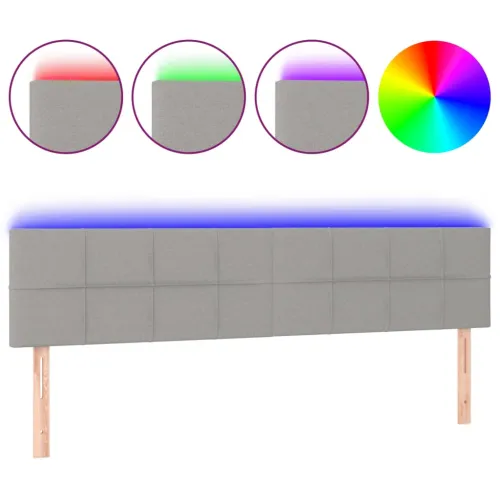LED uzglavlje svjetlosivo 200x5x78/88 cm od tkanine - Svjetlosiva 200 x 5 x 78/88 cm Cijena