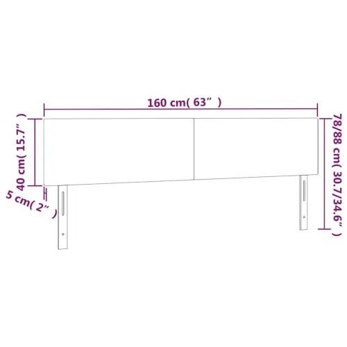 LED uzglavlje bijelo 160 x 5 x 78/88 cm od umjetne kože - Bijela 160 x 5 x 78/88 cm Cijena