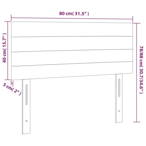 LED uzglavlje krem 80 x 5 x 78/88 cm od tkanine - Krema 80 x 5 x 78/88 cm Cijena
