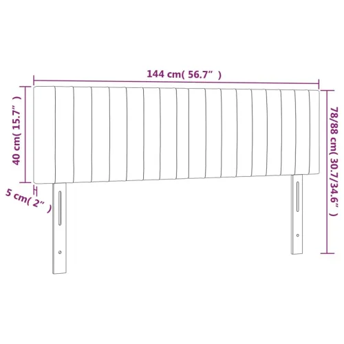 LED uzglavlje krem 144x5x78/88 cm od tkanine - Krema 144 x 5 x 78/88 cm Cijena