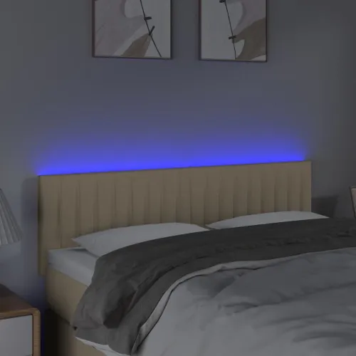 LED uzglavlje krem 144x5x78/88 cm od tkanine - Krema 144 x 5 x 78/88 cm Cijena