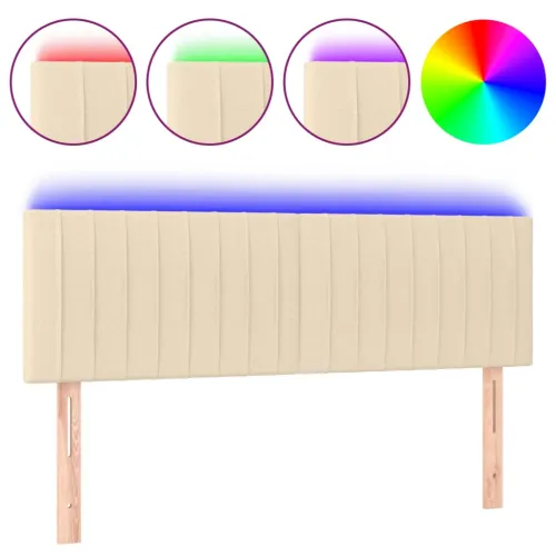 LED uzglavlje krem 144x5x78/88 cm od tkanine - Krema 144 x 5 x 78/88 cm Cijena