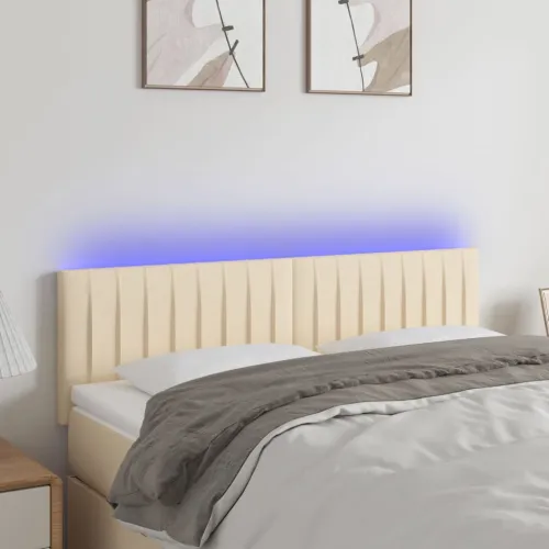 LED uzglavlje krem 144x5x78/88 cm od tkanine - Krema 144 x 5 x 78/88 cm Cijena