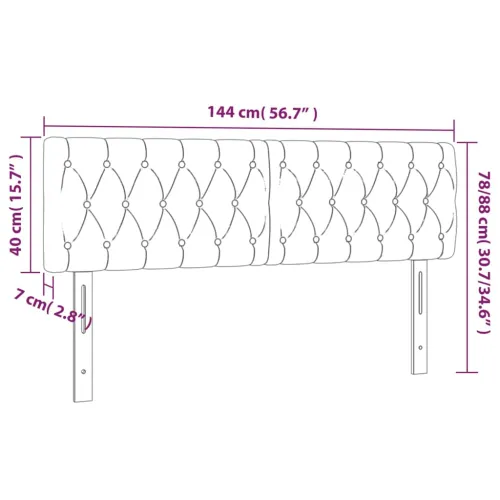LED uzglavlje krem 144 x 7 x 78/88 cm od tkanine - Krema 144 x 7 x 78/88 cm Cijena