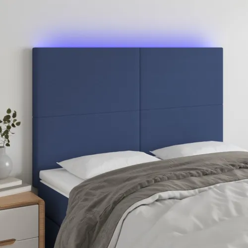 LED uzglavlje plavo 144x5x118/128 cm od tkanine - Plava 144 x 5 x 118/128 cm Cijena