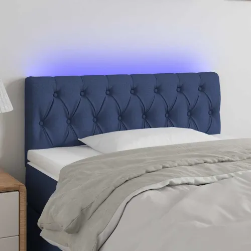 LED uzglavlje plavo 100 x 7 x 78/88 cm od tkanine - Plava 100 x 7 x 78/88 cm Cijena