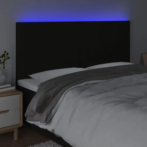 LED uzglavlje crno 180x5x118/128 cm od tkanine - Crna 180 x 5 x 118/128 cm Cijena