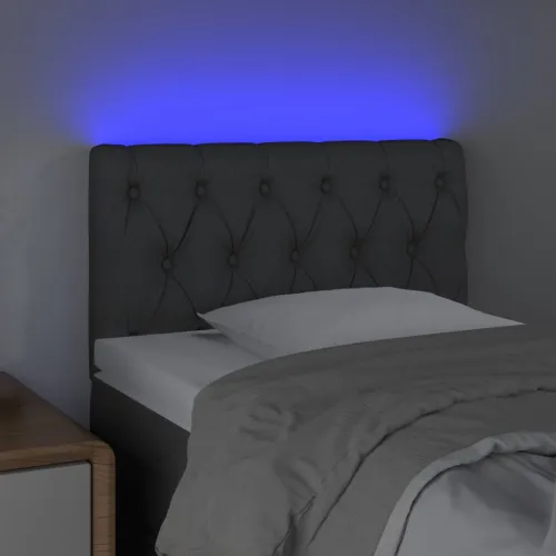 LED uzglavlje tamnosivo 80 x 7 x 78/88 cm od tkanine - Tamno siva 80 x 7 x 78/88 cm Cijena