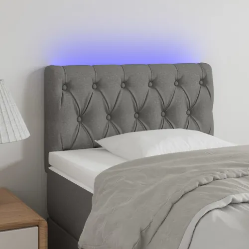 LED uzglavlje tamnosivo 80 x 7 x 78/88 cm od tkanine - Tamno siva 80 x 7 x 78/88 cm Cijena