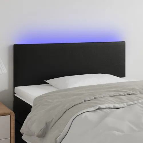 LED uzglavlje crno 100 x 5 x 78/88 cm od umjetne kože - Crna 100 x 5 x 78/88 cm Cijena