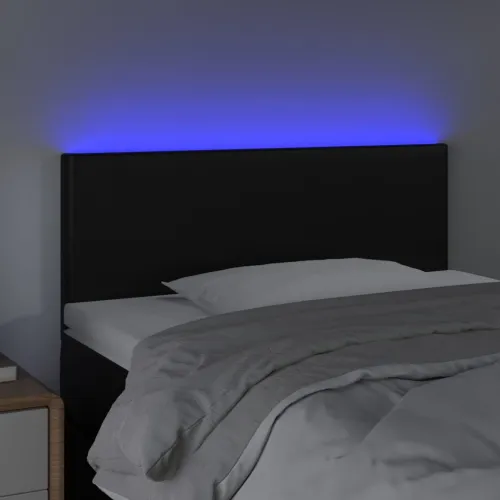 LED uzglavlje crno 100 x 5 x 78/88 cm od umjetne kože - Crna 100 x 5 x 78/88 cm Cijena