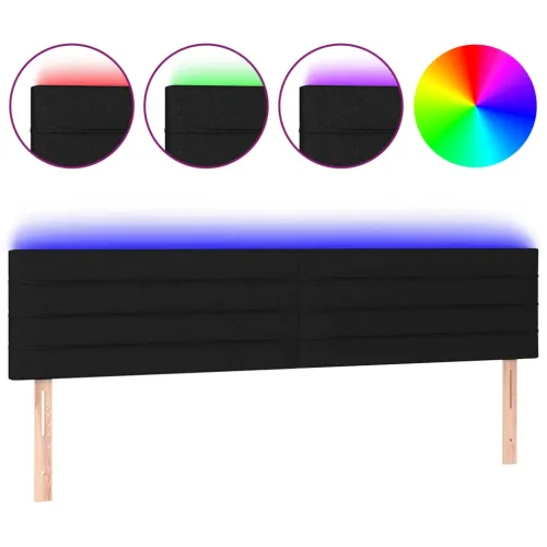 LED uzglavlje crno 200x5x78/88 cm od tkanine - Crna 200 x 5 x 78/88 cm Cijena