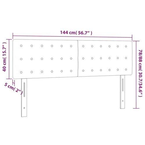 LED uzglavlje plavo 144x5x78/88 cm od tkanine - Plava 144 x 5 x 78/88 cm Cijena