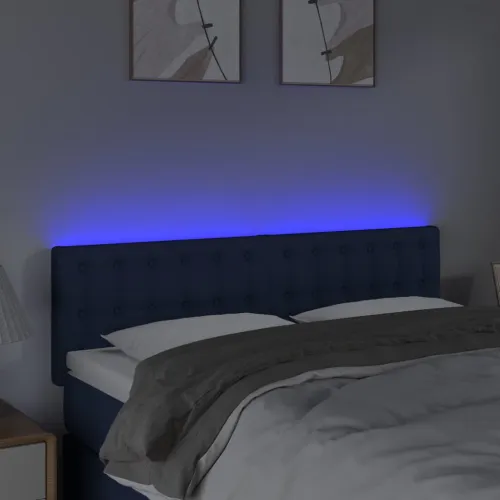 LED uzglavlje plavo 144x5x78/88 cm od tkanine - Plava 144 x 5 x 78/88 cm Cijena