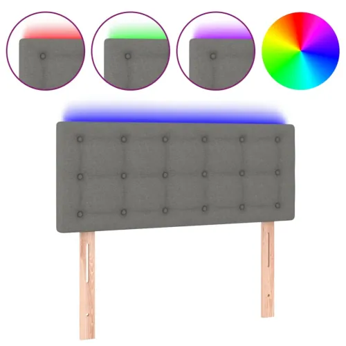 LED uzglavlje tamnosivo 80 x 5 x 78/88 cm od tkanine - Tamno siva 80 x 5 x 78/88 cm Cijena