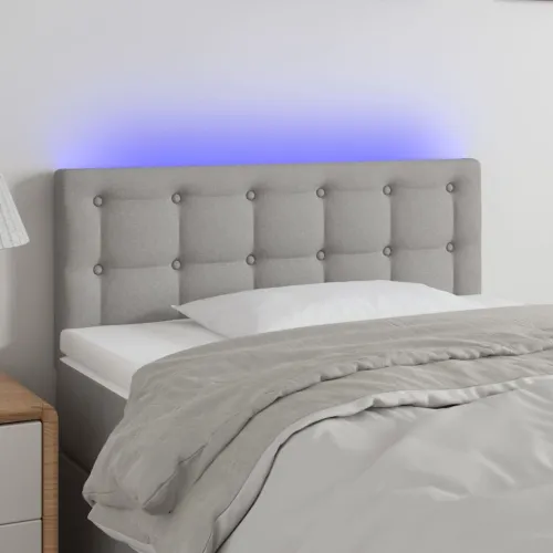 LED uzglavlje svjetlosivo 80 x 5 x 78/88 cm od tkanine - Svjetlosiva 80 x 5 x 78/88 cm Cijena
