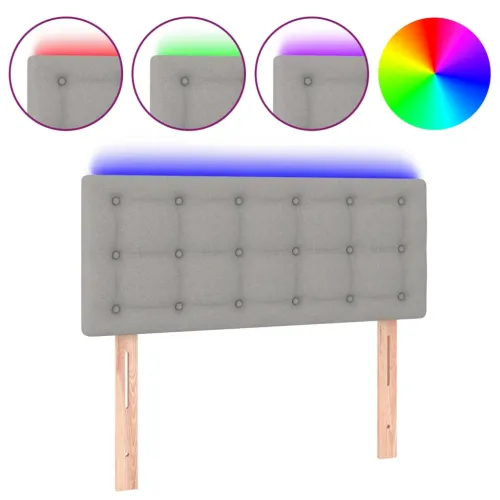 LED uzglavlje svjetlosivo 80 x 5 x 78/88 cm od tkanine - Svjetlosiva 80 x 5 x 78/88 cm Cijena