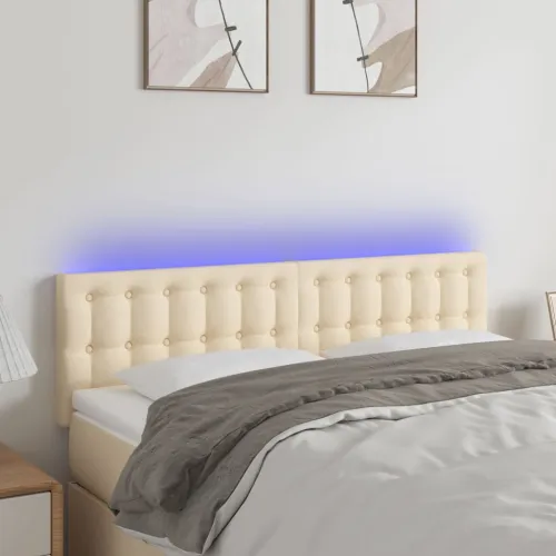 LED uzglavlje krem 144x5x78/88 cm od tkanine - Krema 144 x 5 x 78/88 cm Cijena