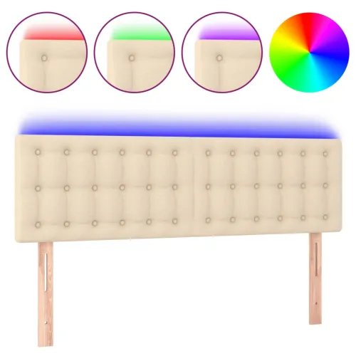 LED uzglavlje krem 144x5x78/88 cm od tkanine - Krema 144 x 5 x 78/88 cm Cijena