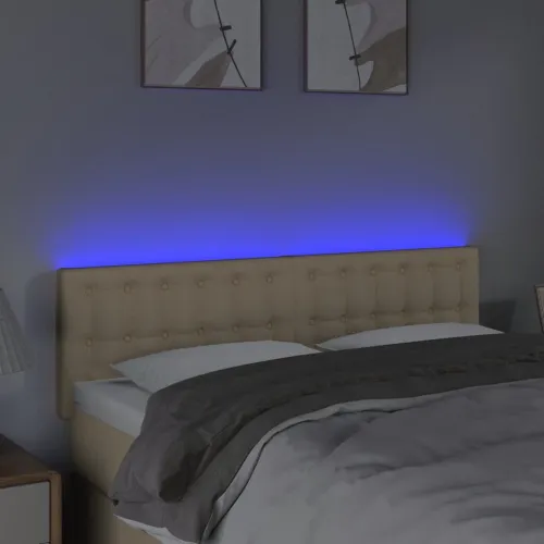 LED uzglavlje krem 144x5x78/88 cm od tkanine - Krema 144 x 5 x 78/88 cm Cijena