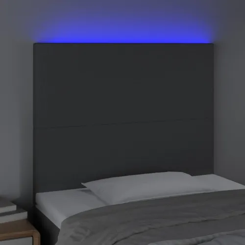LED uzglavlje tamnosivo 100x5x118/128 cm od tkanine - Tamno siva 100 x 5 x 118/128 cm Cijena