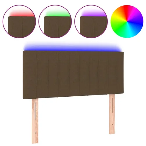 LED uzglavlje tamnosmeđe 100x5x78/88 cm od tkanine - Tamno smeđa 100 x 5 x 78/88 cm Cijena