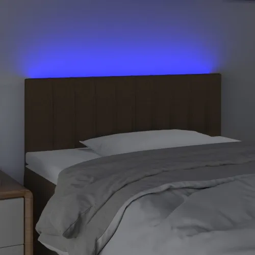 LED uzglavlje tamnosmeđe 100x5x78/88 cm od tkanine - Tamno smeđa 100 x 5 x 78/88 cm Cijena