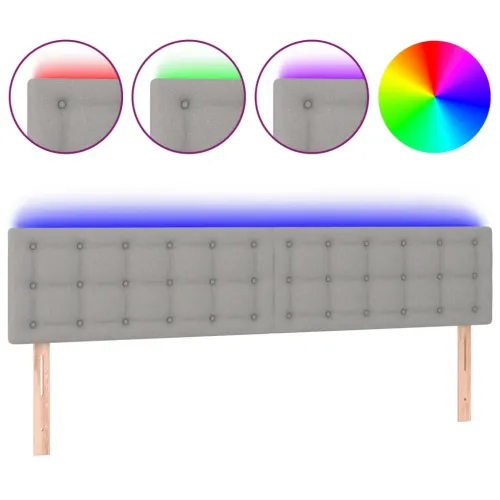LED uzglavlje svjetlosivo 160x5x78/88 cm od tkanine - Svjetlosiva 160 x 5 x 78/88 cm Cijena