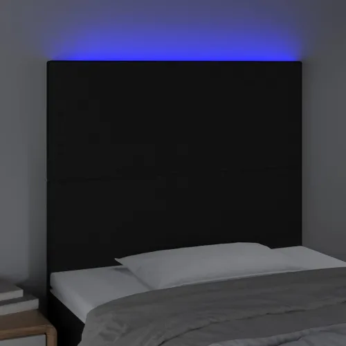 LED uzglavlje crno 80x5x118/128 cm od tkanine - Crna 80 x 5 x 118/128 cm Cijena