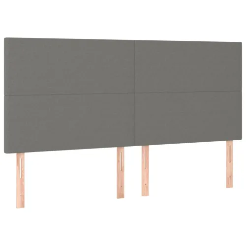 LED uzglavlje tamnosivo 200x5x118/128 cm od tkanine - Tamno siva 200 x 5 x 118/128 cm Cijena