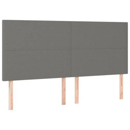 LED uzglavlje tamnosivo 180x5x118/128 cm od tkanine - Tamno siva 180 x 5 x 118/128 cm Cijena