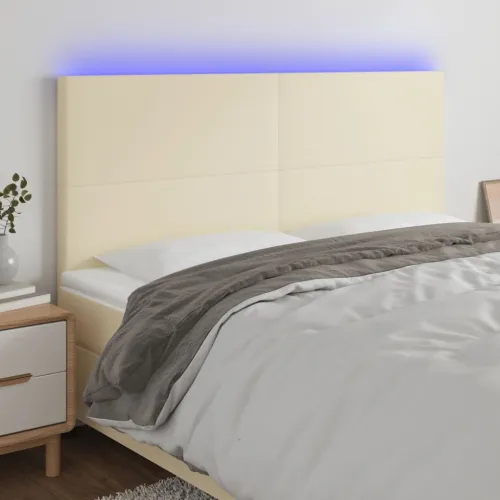 LED uzglavlje krem 200x5x118/128 cm od umjetne kože - Krema 200 x 5 x 118/128 cm Cijena