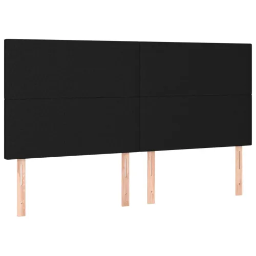 LED uzglavlje crno 200x5x118/128 cm od tkanine - Crna 200 x 5 x 118/128 cm Cijena